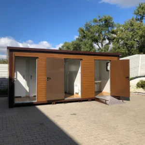 Contenedor de panel sándwich con aseo, aseo para discapacitados, 6,00×3,00