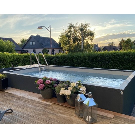 Contenedor de piscina móvil 5M25x2M55x1M26